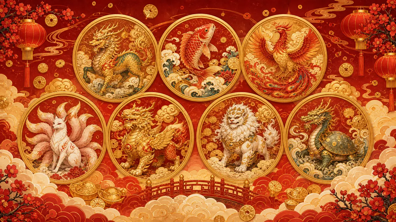 ai绘画祥瑞怎么画？我拿7只瑞兽跑通的提示词套路