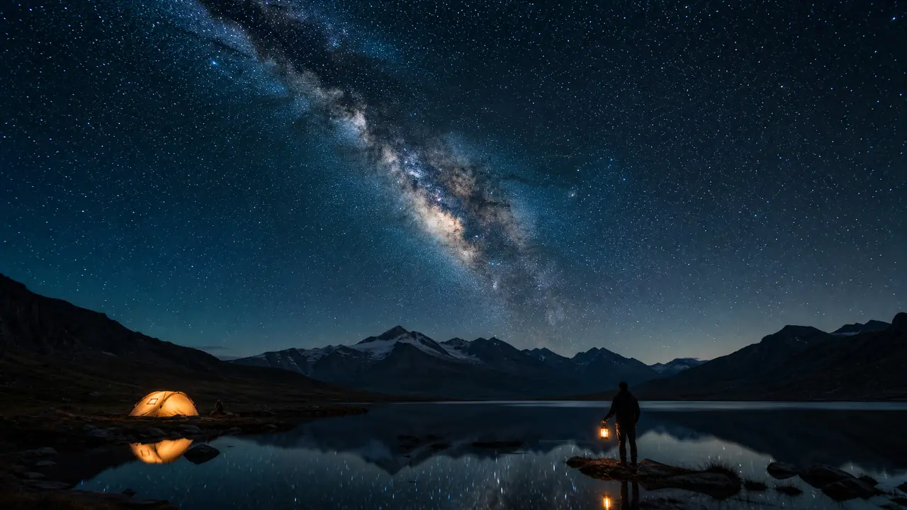 繁星ai绘画出片靠地景：银河密度、光污染与星轨翻车的修正参数