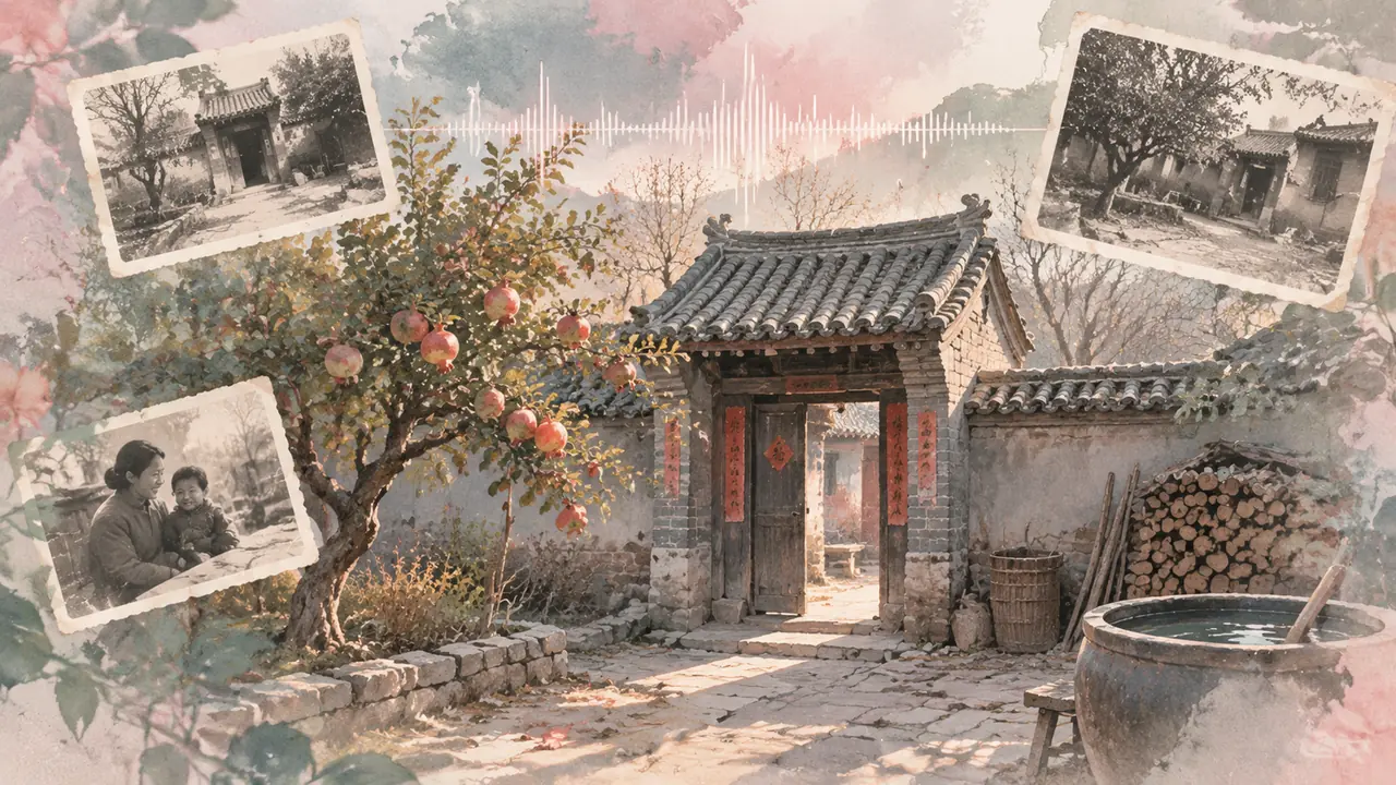 回忆ai绘画实操：靠三张旧照片和妈妈的口述，我把外婆家的院子画回来了
