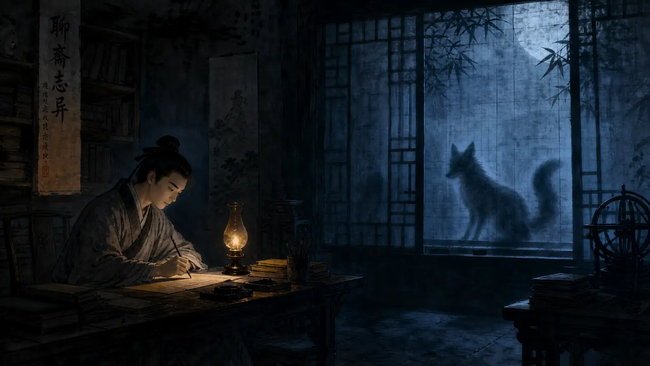 蒲松龄ai绘画怎么出聊斋味？夜灯狐影书斋三要素实测拆解