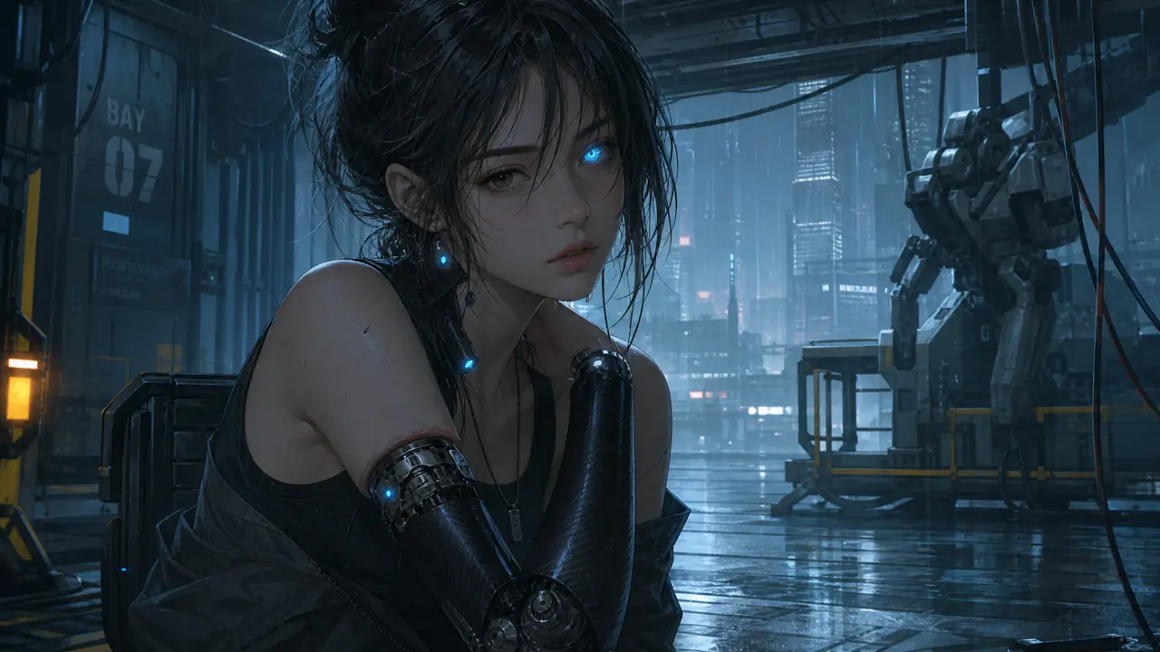 cyborg ai绘画别把义体画成盔甲：交界线、义眼、管线的拆解写法