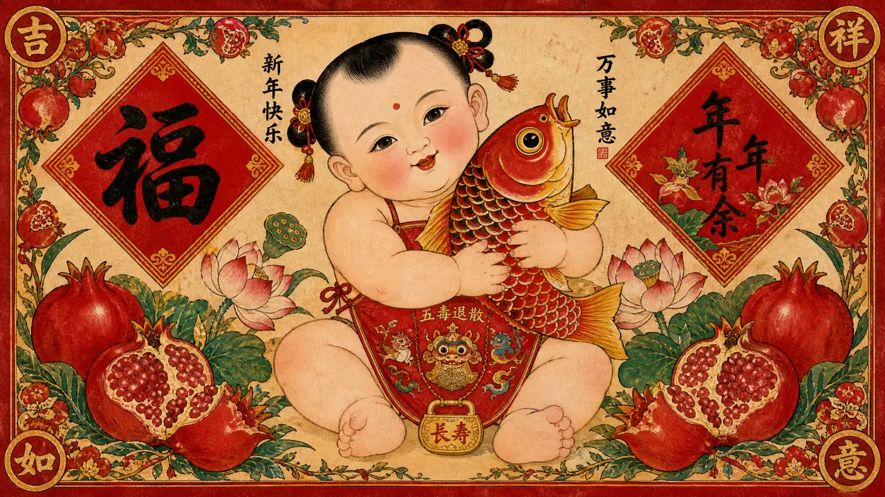 ai绘画肚兜怎么画出年画味？民俗视角的形制、纹样与分寸