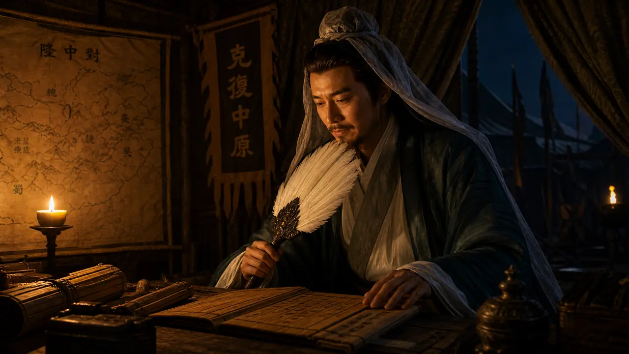 ai绘画谋士别画成算命先生：纶巾羽扇与帷帐灯下的智态调法