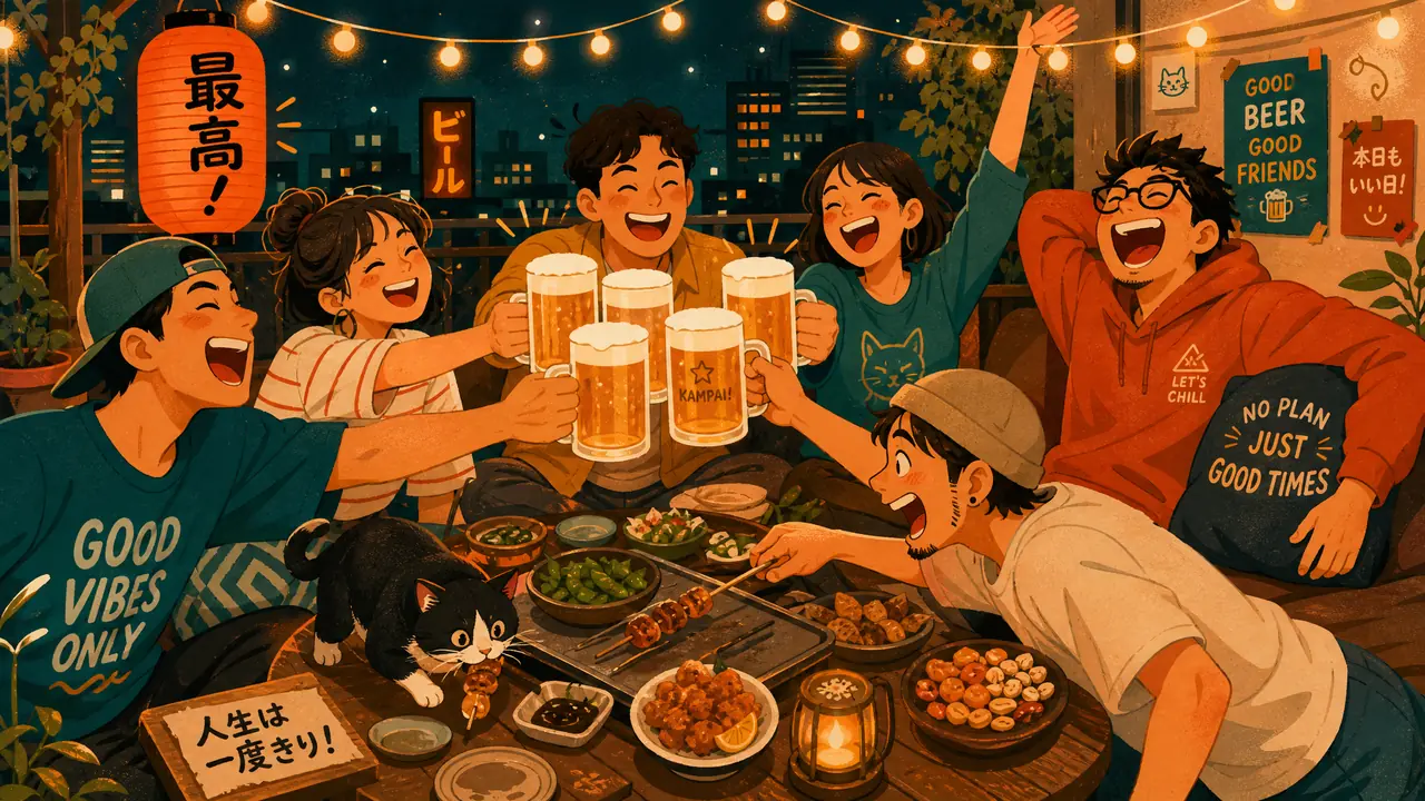 ai绘画狐朋狗友怎么画才有喜感？聚会插画的诙谐调法实测