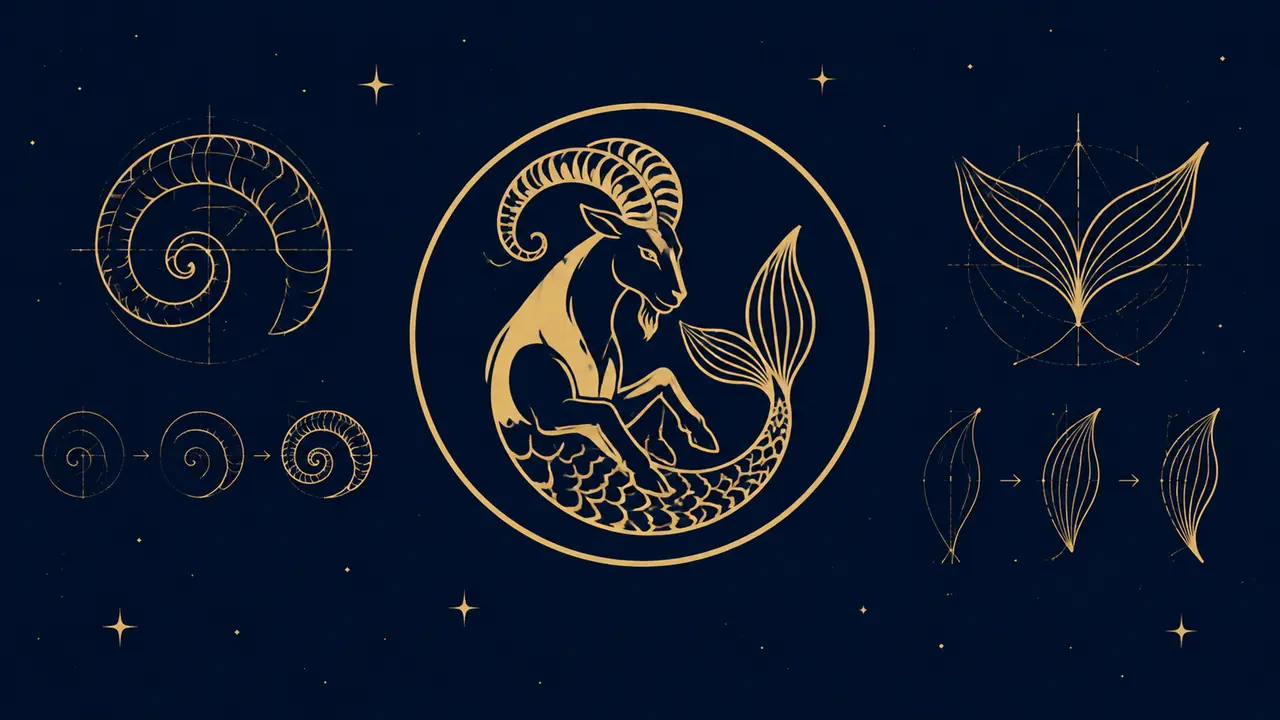 ai绘画摩羯座符号怎么画不显土？羊角鱼尾、星空配色与头像化的拆解