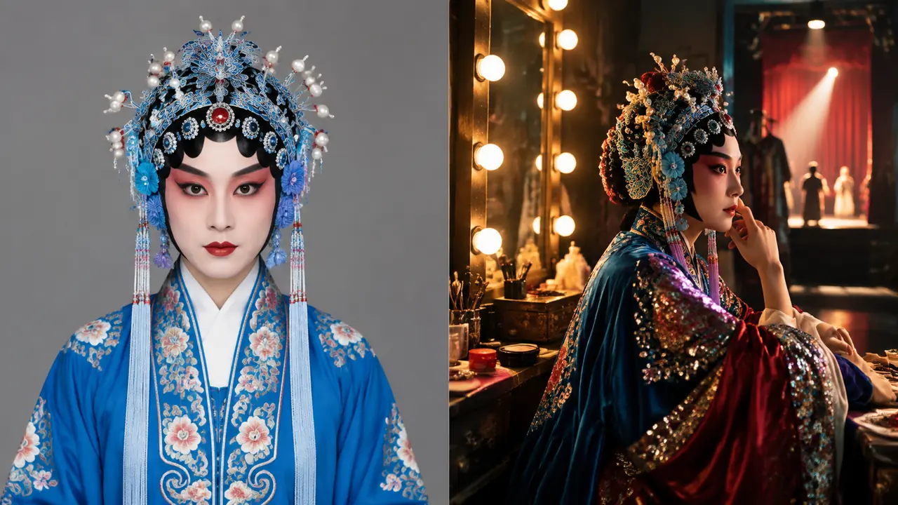演员ai绘画总画成证件照？戏服质感、后台化妆镜与谢幕瞬间的实测调法