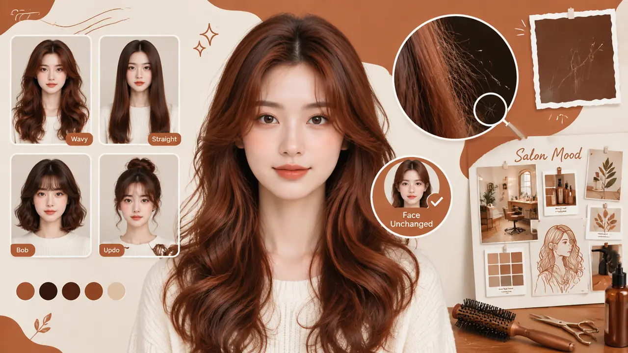 ai模特美发怎么换发型不换脸？发丝细节处理实测