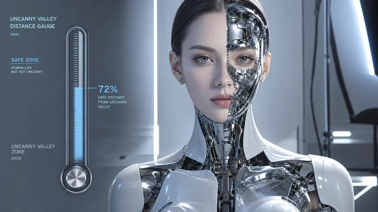 ai人形模特往仿生机器人风走，恐怖谷距离我这样控