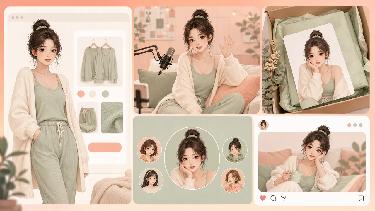 虚拟ai 模特养了五个月：家居服店的专属形象这么用
