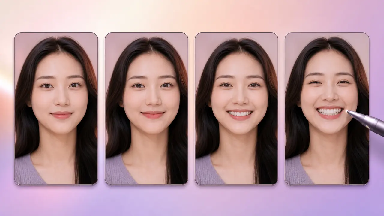 微笑模特ai怎么调：直播贴片图的笑容分寸与修牙实录