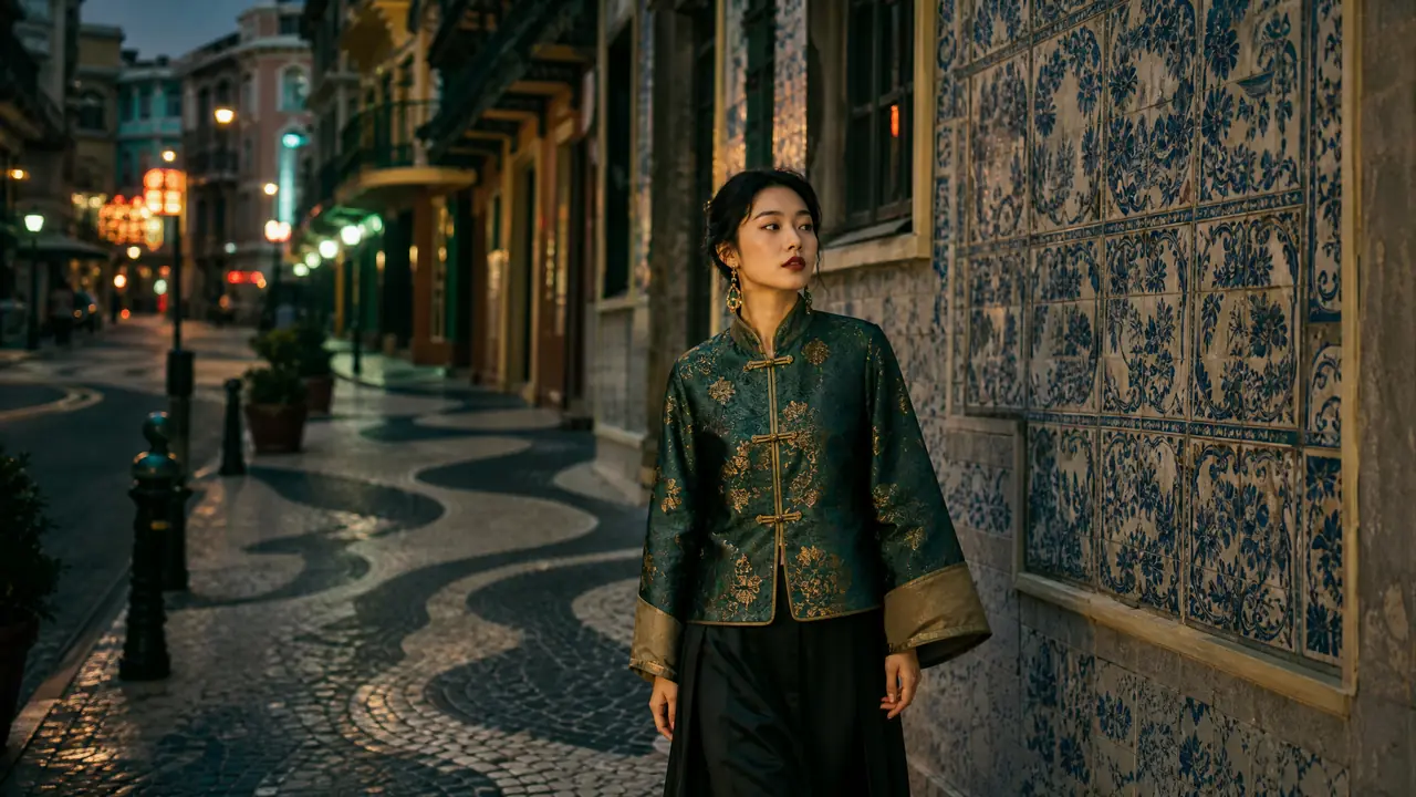 澳门模特ai场景图实测：老街地标画对才算数