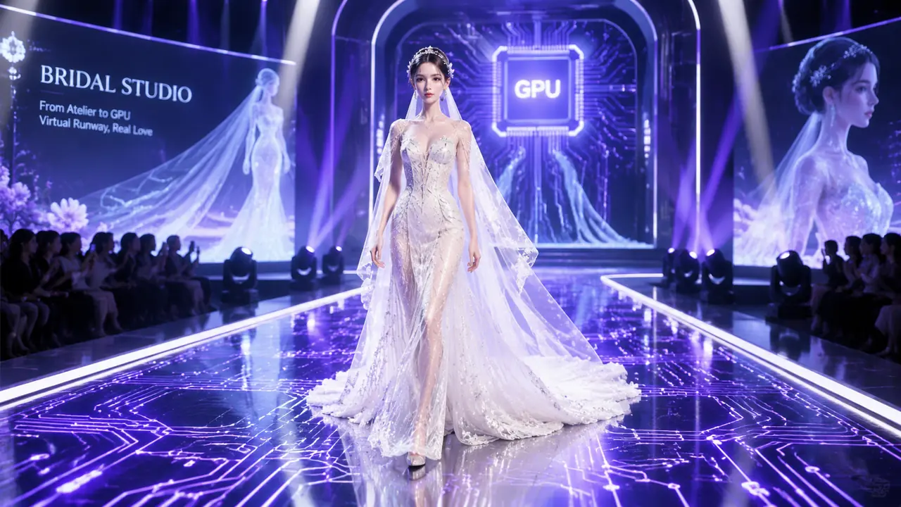 模特秀AI开场：婚纱工作室把走秀搬进显卡