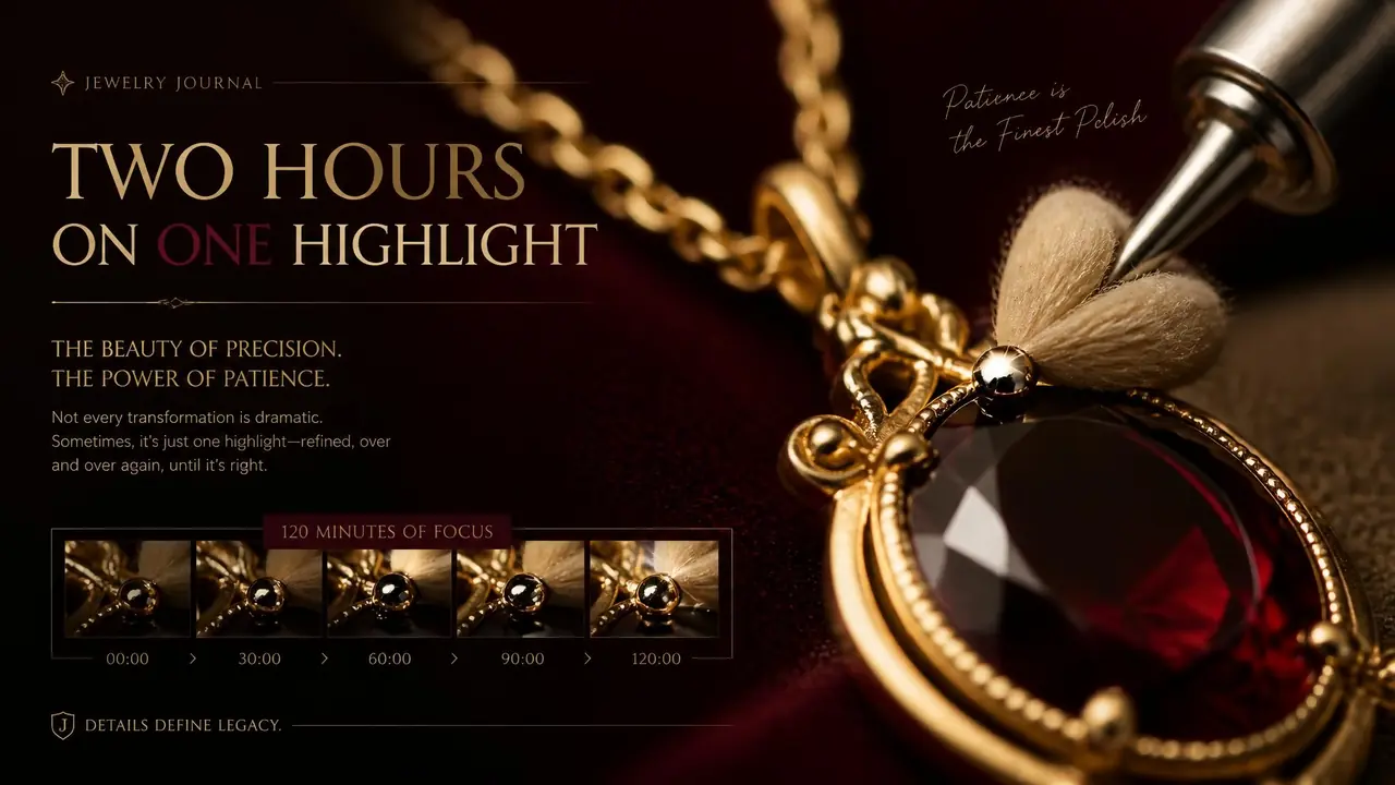 ai珠宝模特照片实战：一条项链高光修两小时