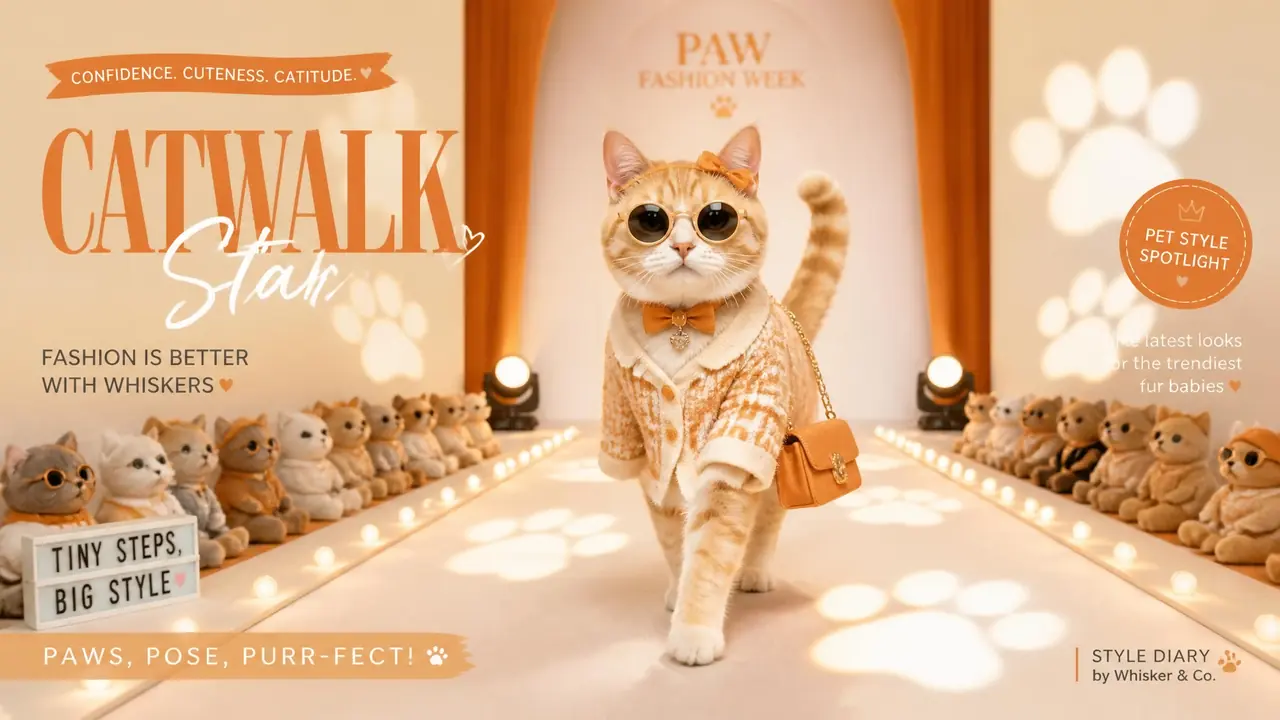 ai猫咪走模特出图实测：宠物服装店主的T台图折腾记
