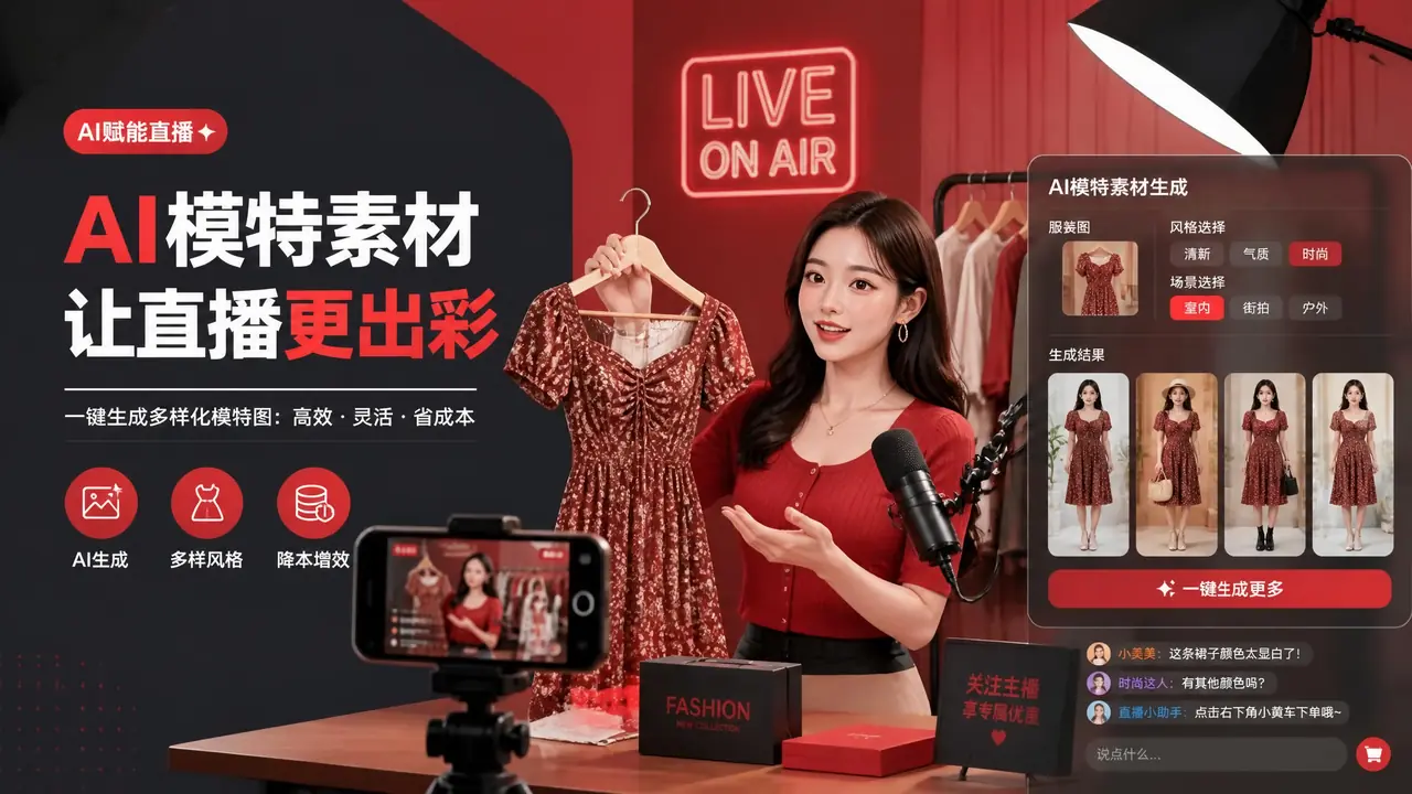 ai模特服装直播能上吗？直播基地运营的合规实测