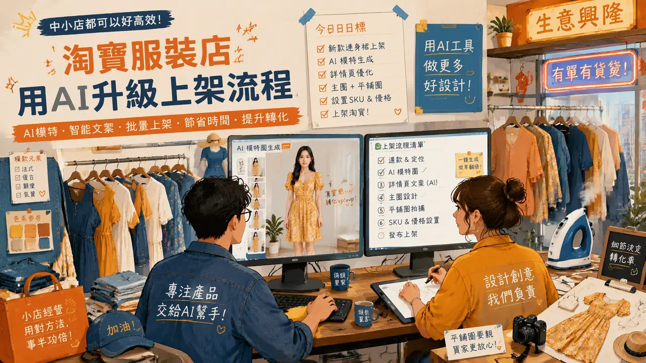 ai模特淘宝服装店怎么落地？一家C店的改造记录
