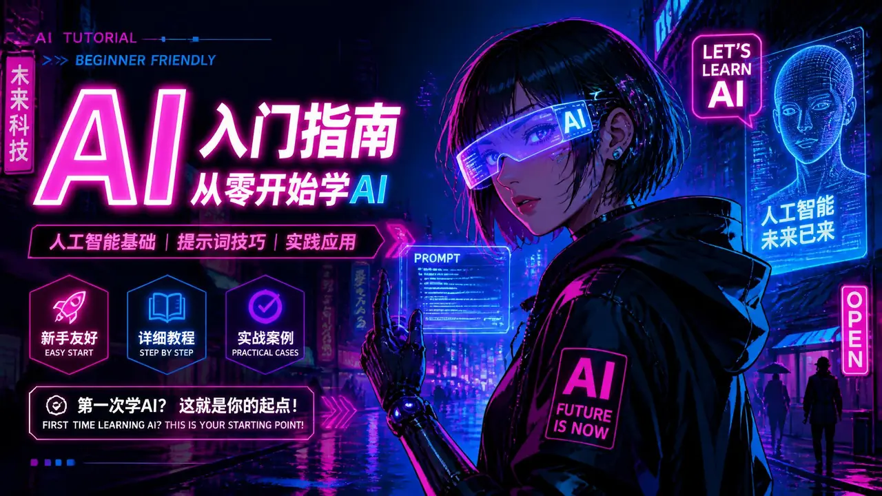ai赛博模特图怎么生成？霓虹夜景、机械义体与雨夜街道的新手实操