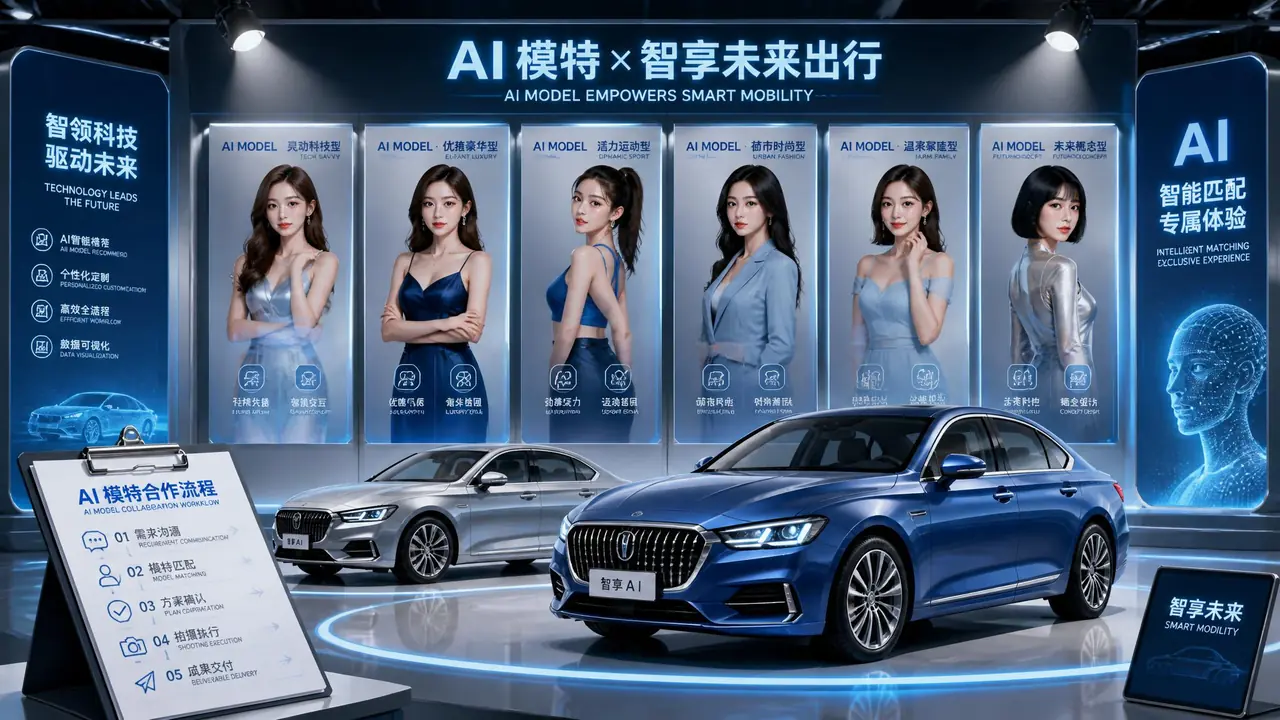 比亚迪车展ai模特批量出图实测：经销商展台宣传素材的工作流与翻车记录