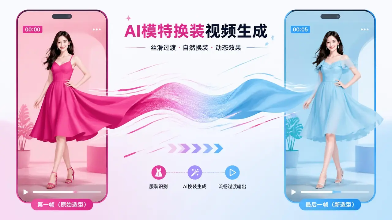 ai模特换衣转场怎么做？新手第一次上手的首尾帧实操与避坑实录