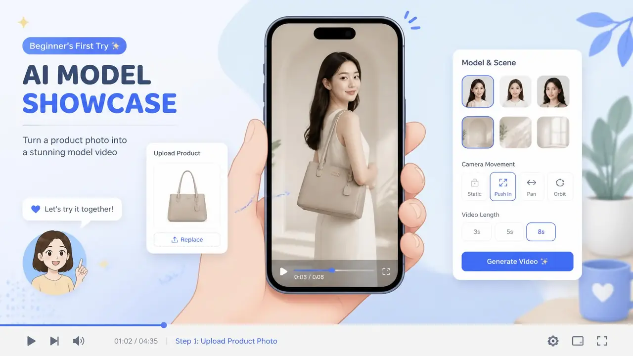 ai做模特视频怎么上手？新手把产品图变成模特展示视频的全流程实测