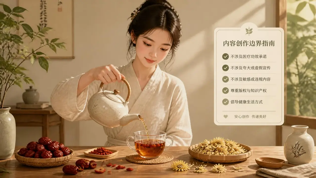ai虚拟模特养生场景出图实操：茶饮滋补品的温和调性与合规边界