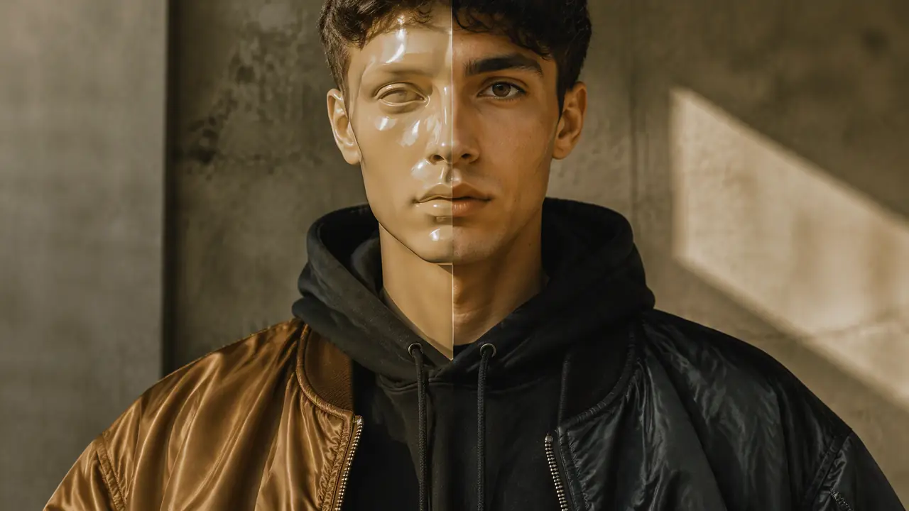 真人模特男ai出图实测：男装怎么调出有真人感的男模特