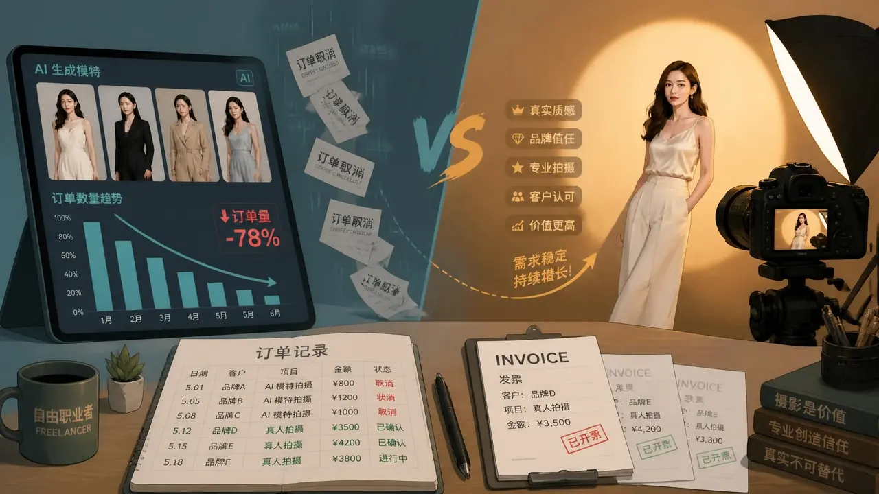 ai取代模特失业了吗？做图接单人一年的单量实测