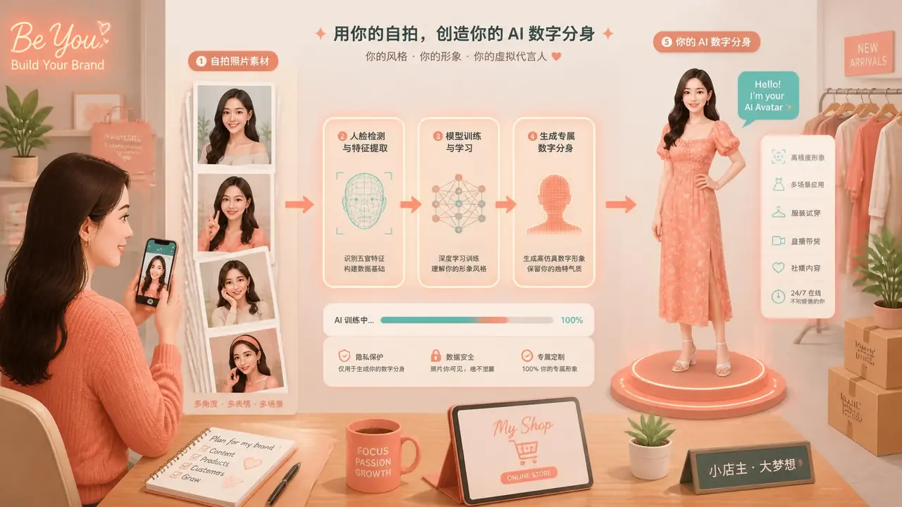 ai生成自己模特怎么做？我用自己的授权照片练出专属数字分身