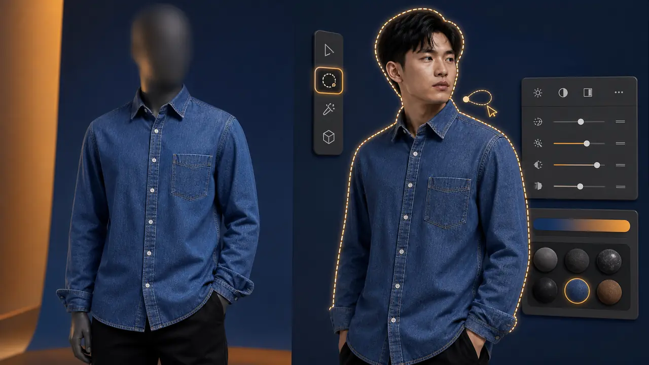 ai换图换模特实操：衣服不动，换脸换人三天上手
