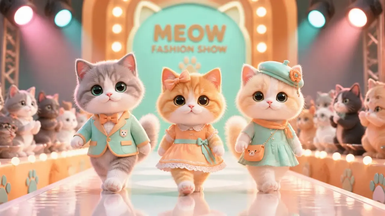 AI猫咪模特秀怎么搞：我家橘猫当上时装主角的全过程