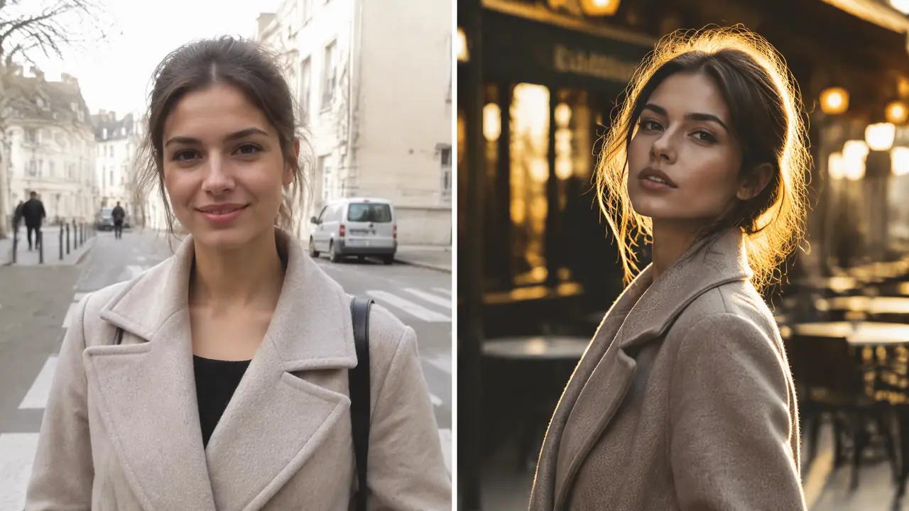 AI路人变模特实测：普通街拍照修出大片感的路子